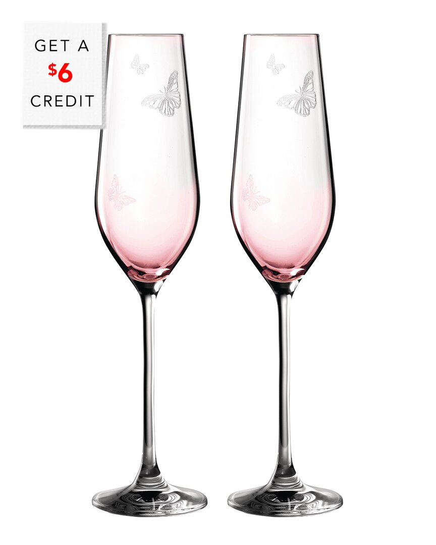 Miranda Kerr By Set Of 2 Flutes With $6 Credit