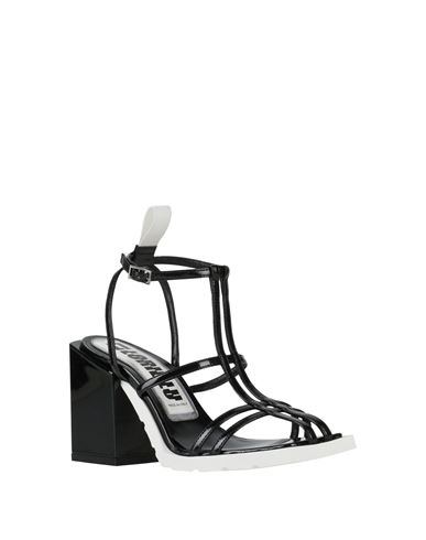 Woman Sandals Black Size 10 Leather