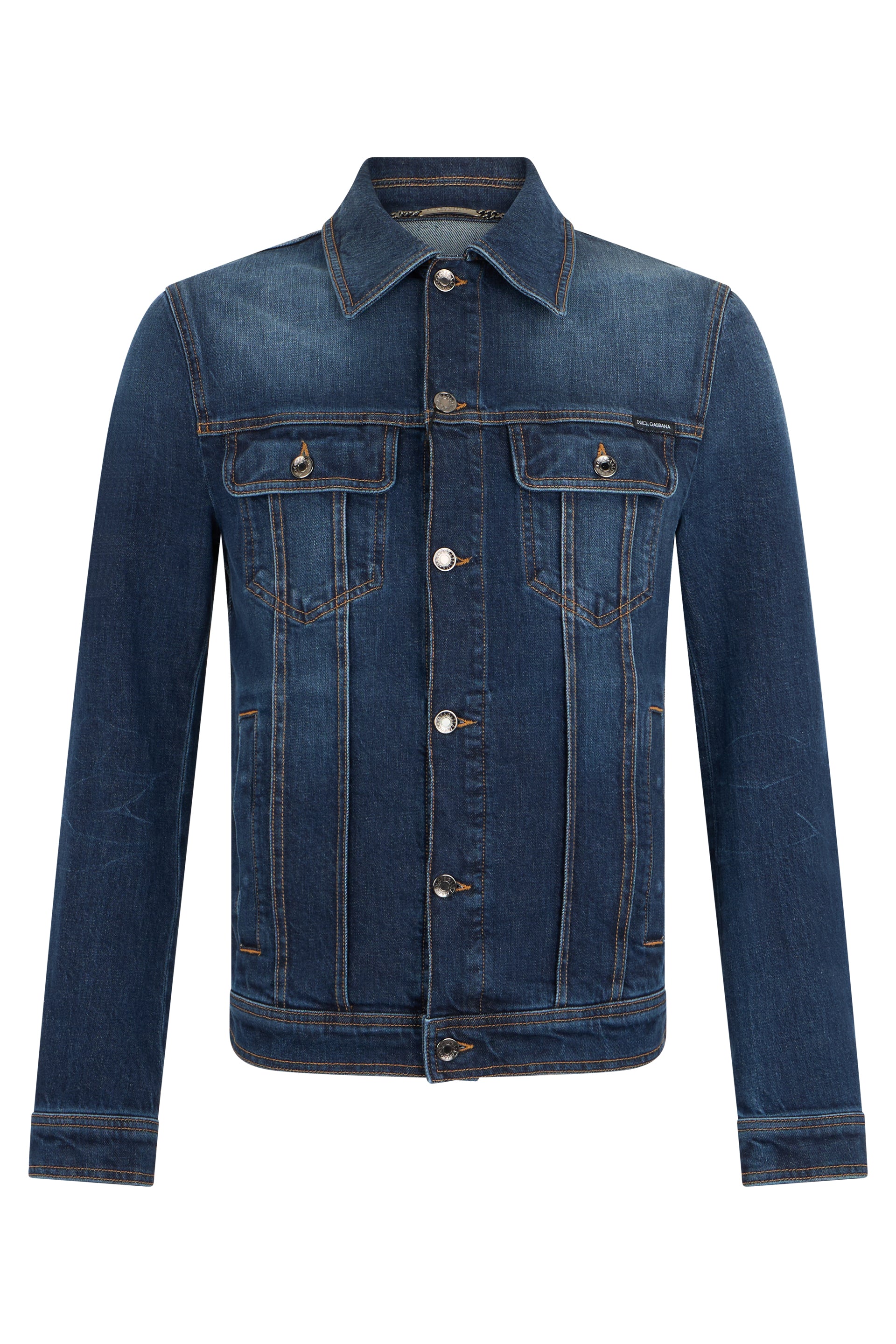 Classic Fit Denim Shirt Jacket with Button Cuffs and Side Pockets