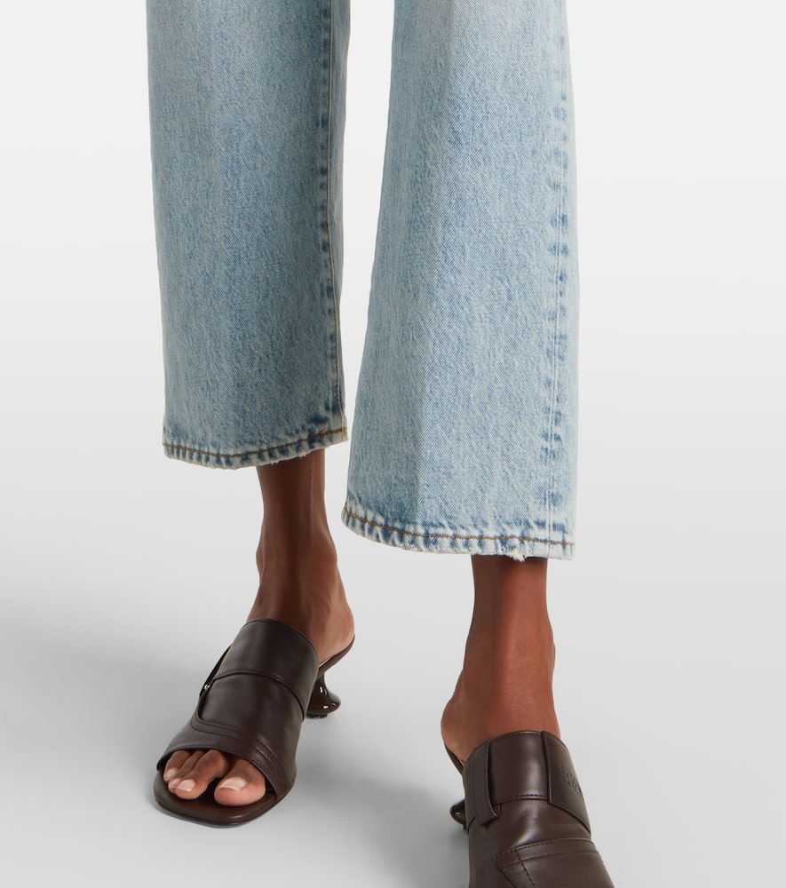 The Vertical Crop high-rise straight jeans