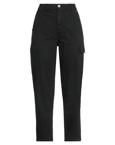 Woman Pants Black Size M Cotton, Elastane