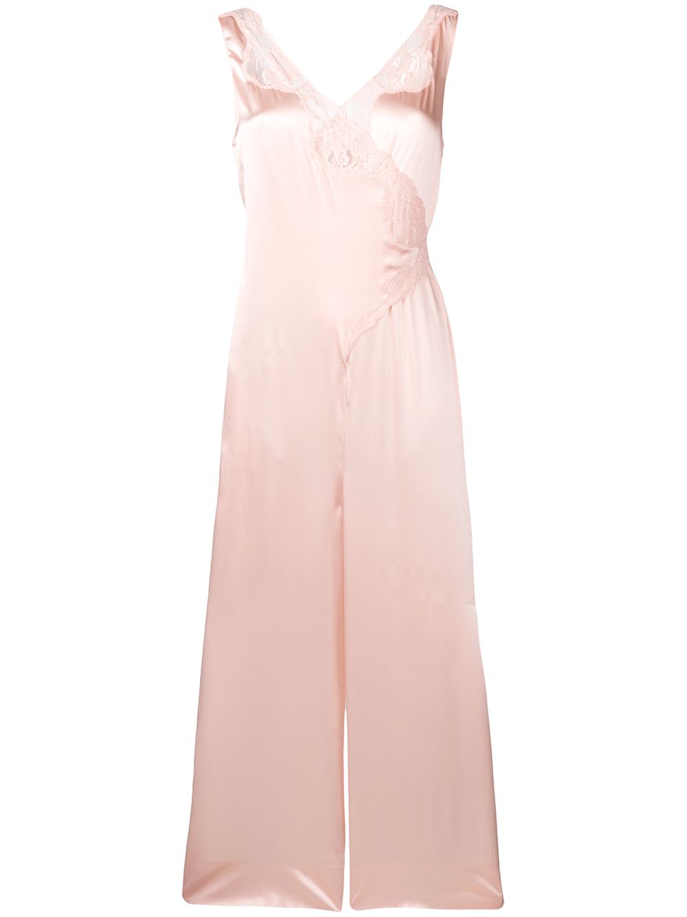 Lace detail jumpsuit - Pink