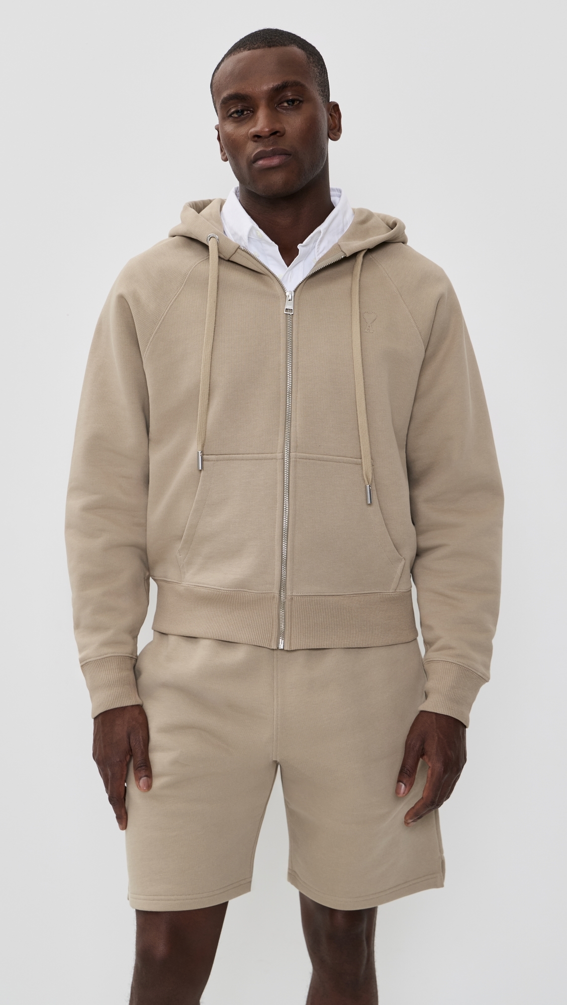 ADC Zip Hoodie Beige Taupe