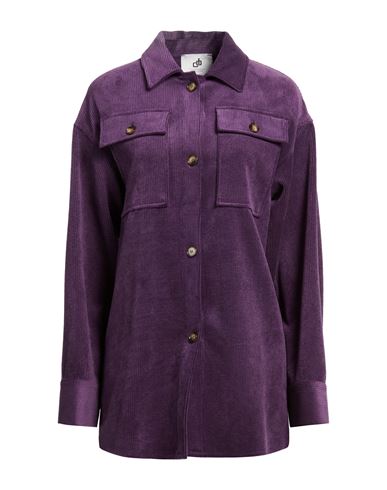 Woman Shirt Purple Size 4 Cotton, Polyester, Elastane