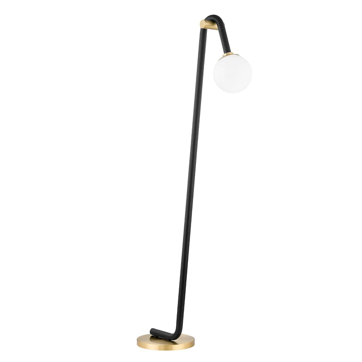 Mitzi Wilt Floor Lamp in Aged Brass and Black