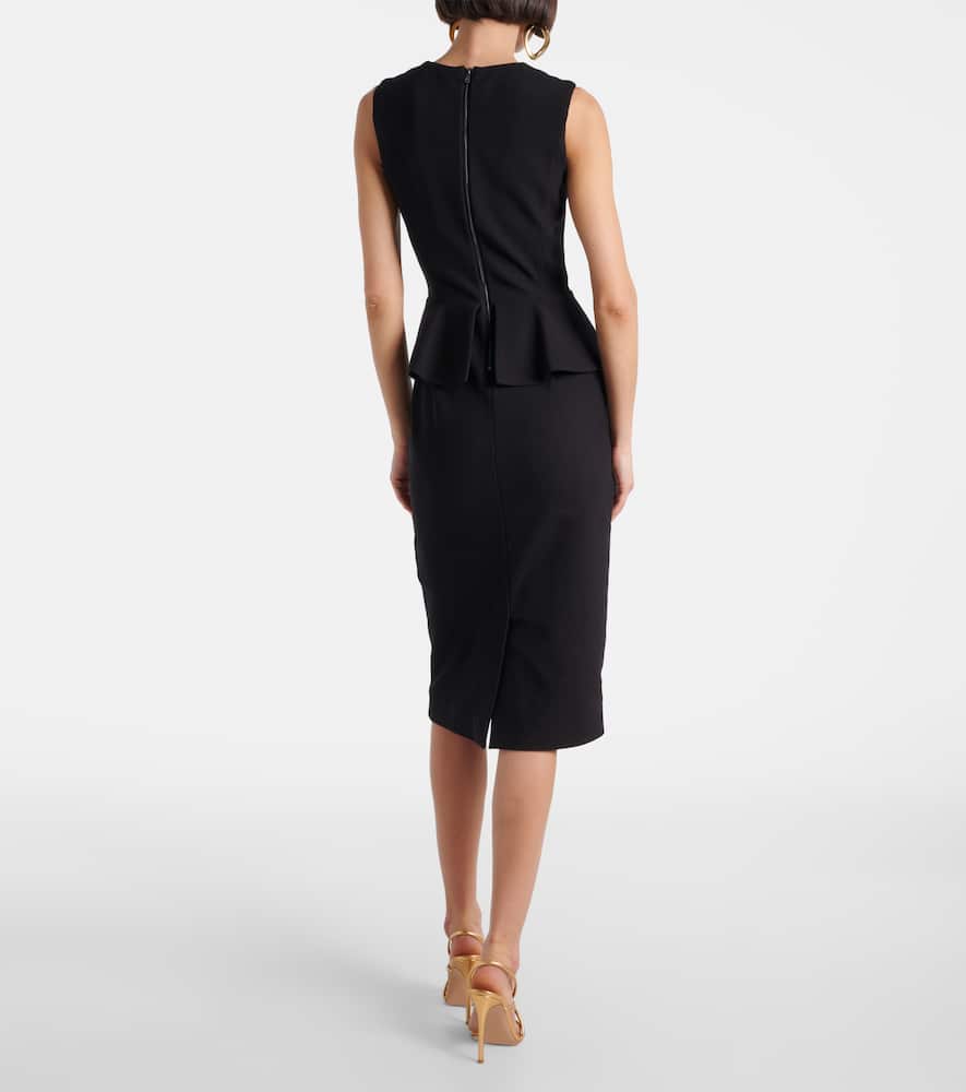Cosmos peplum jersey midi dress