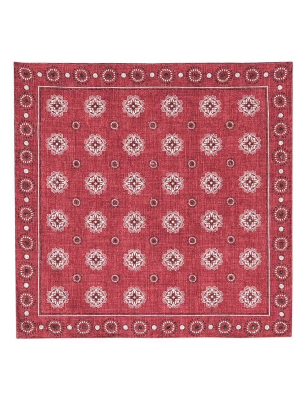 Paisley print square pocket - Red