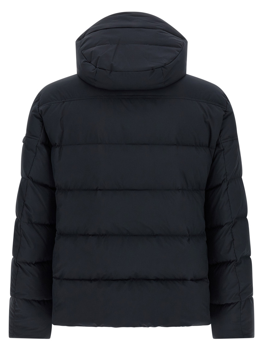 Moorer - brett acqua line hooded quilted bomber