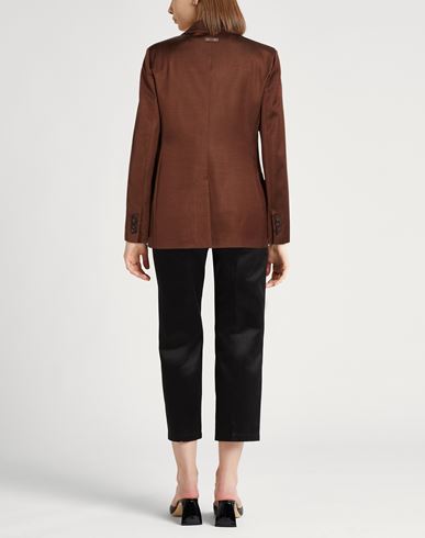 Woman Blazer Brown Size 6 Viscose, Cotton