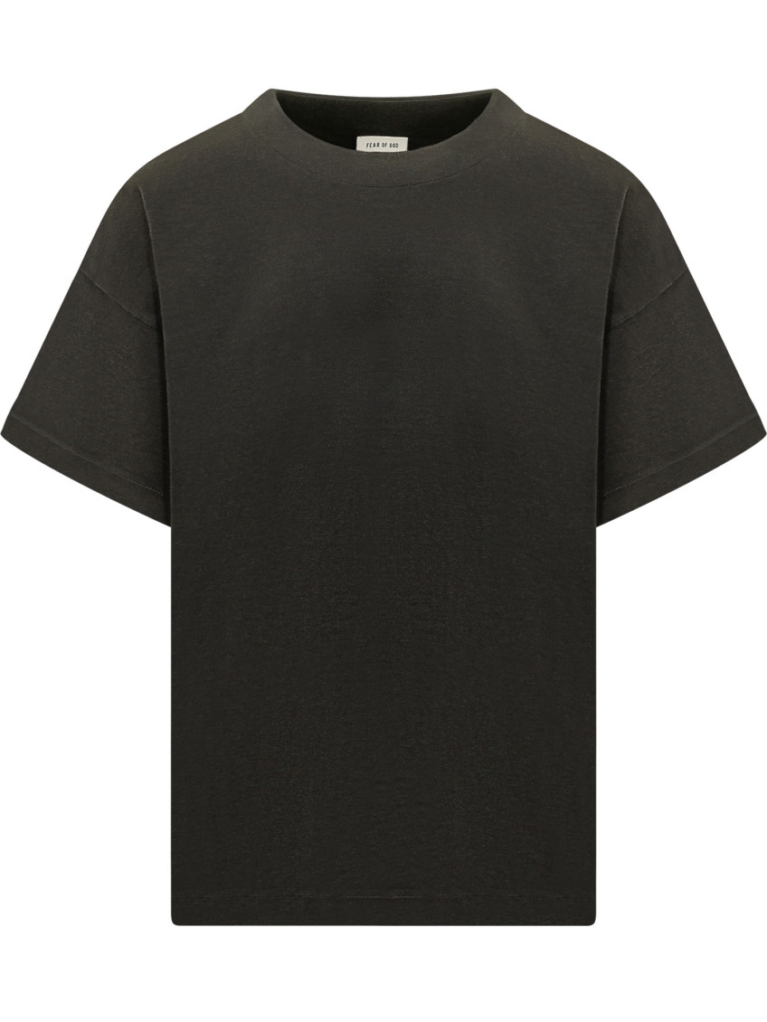 Black Solid Crew Neck T-Shirt