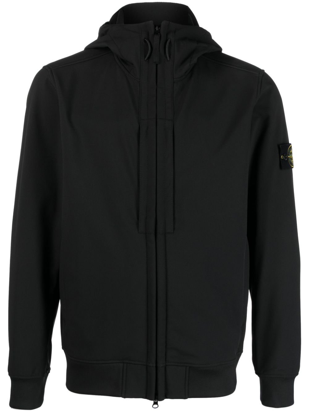 Compass-badge zip-up jacket - Black