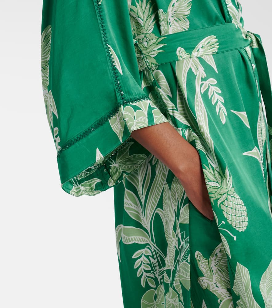 Erica floral satin kaftan