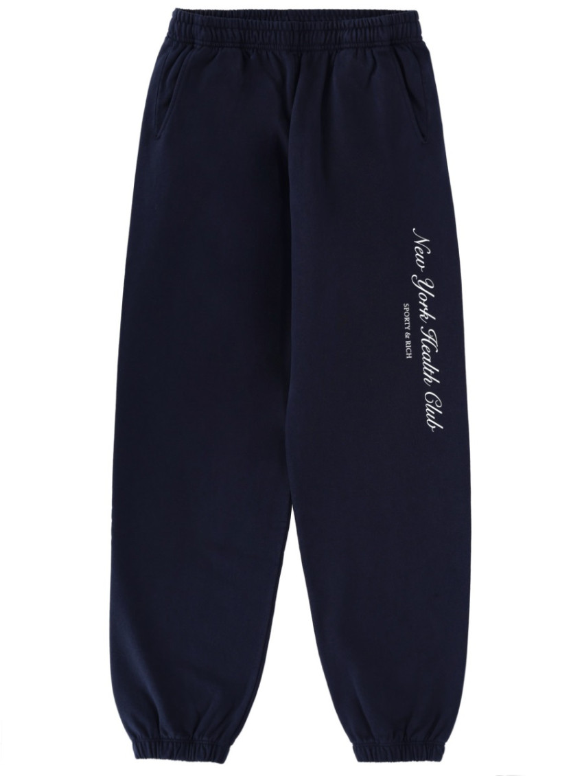 Navy Blue Logo Sweatpants