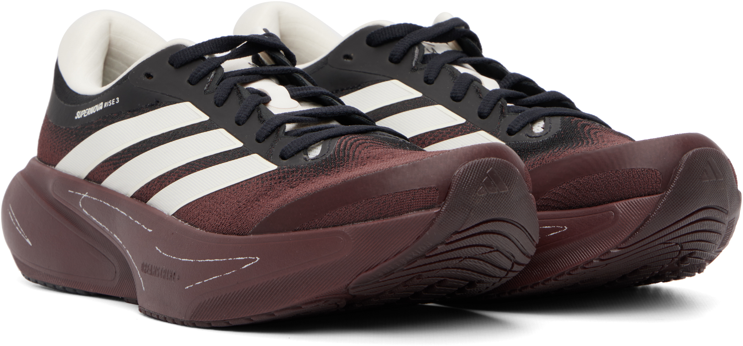Burgundy adidas Originals Edition ADIRUN01 Supernova Rise 3 Sneakers
