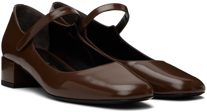 BY FAR Brown Ginny Ballerina Flats