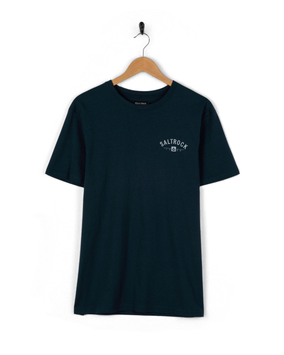 Saltrock Location Looe Mens T-Shirt in Blue