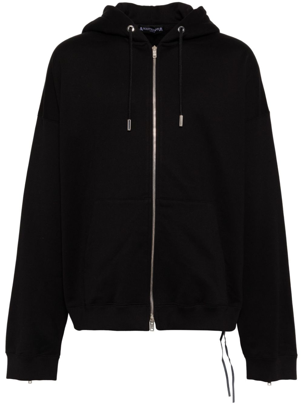 Logo beaded hoodie - Black