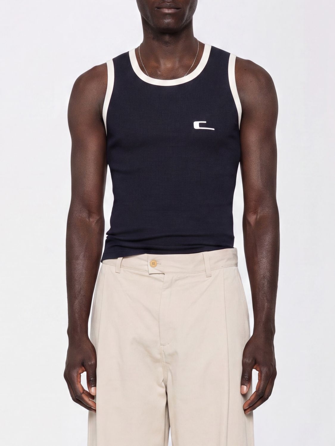 Tank Top Men color Beige