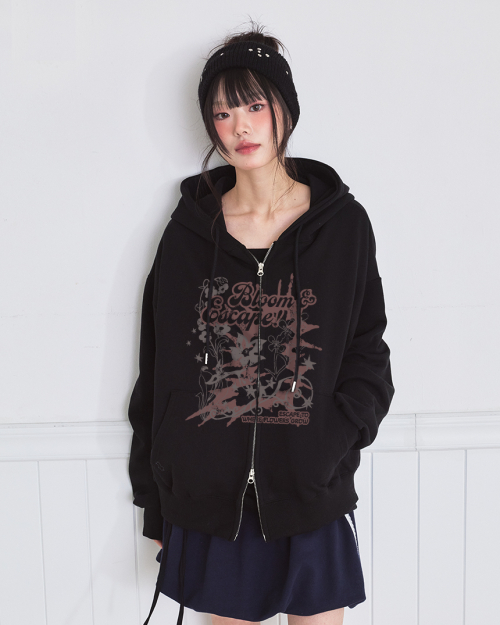 Bloom ESCF Print Two-Way Hoodie Zip-Up