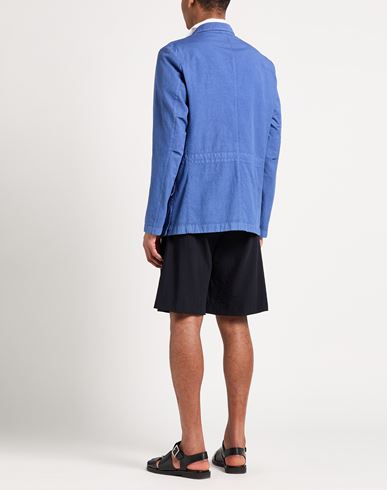 Man Blazer Light blue Size 38 Cotton, Linen, Elastane