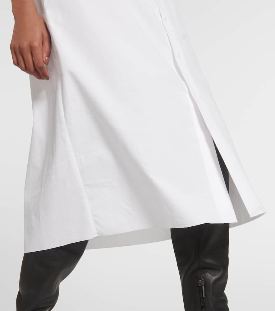 Cotton poplin midi dress