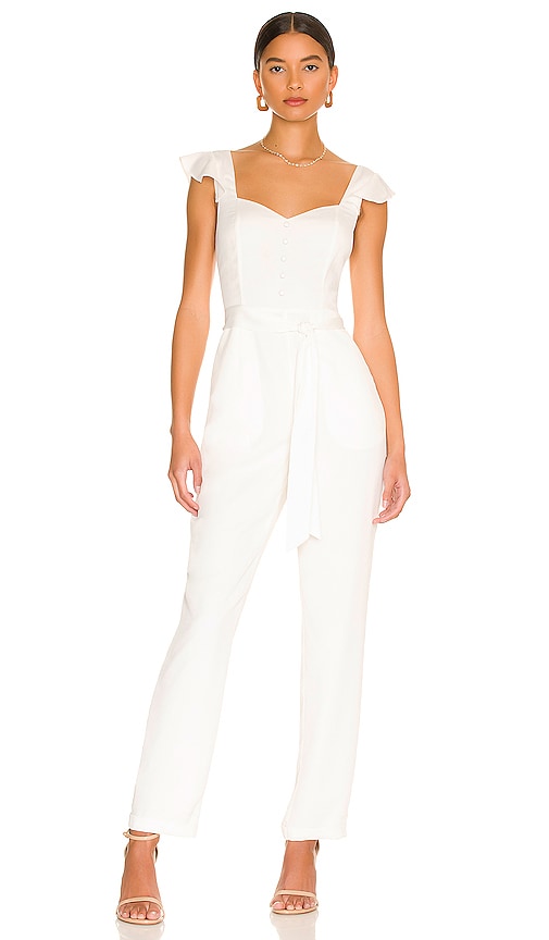 MORE TO COME JUMPSUIT GLORIA in White. Größe XXS. Also in M