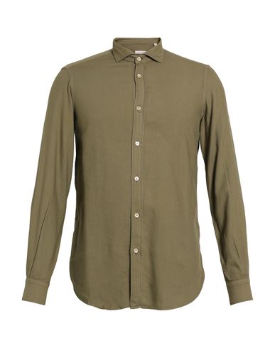 Man Shirt Khaki Size 15 ½ Viscose, Cotton
