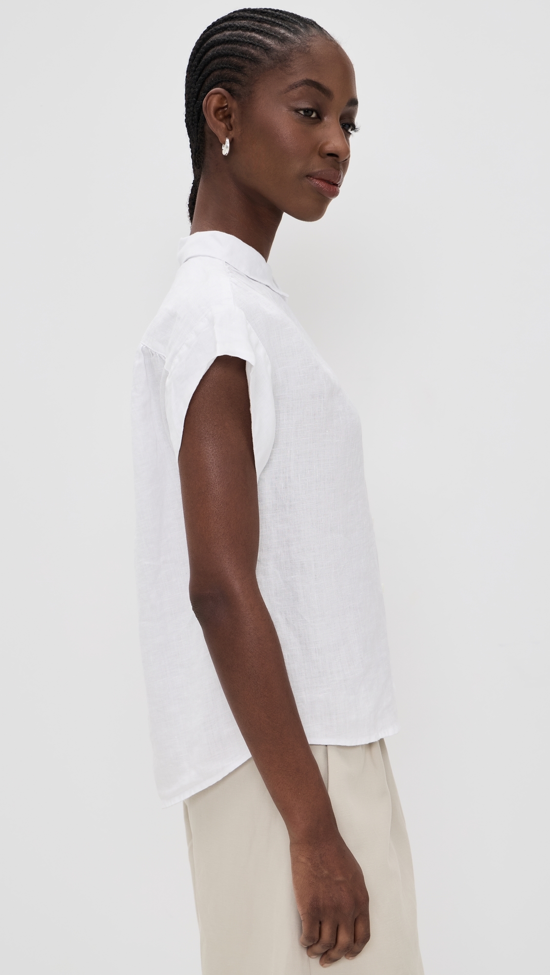 Marlee Shirt In Linen Ivory