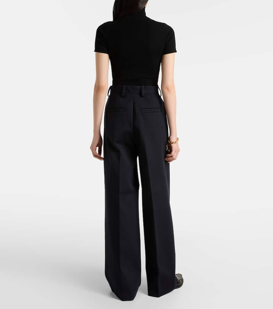 Molo pleated wool and cotton-blend pants