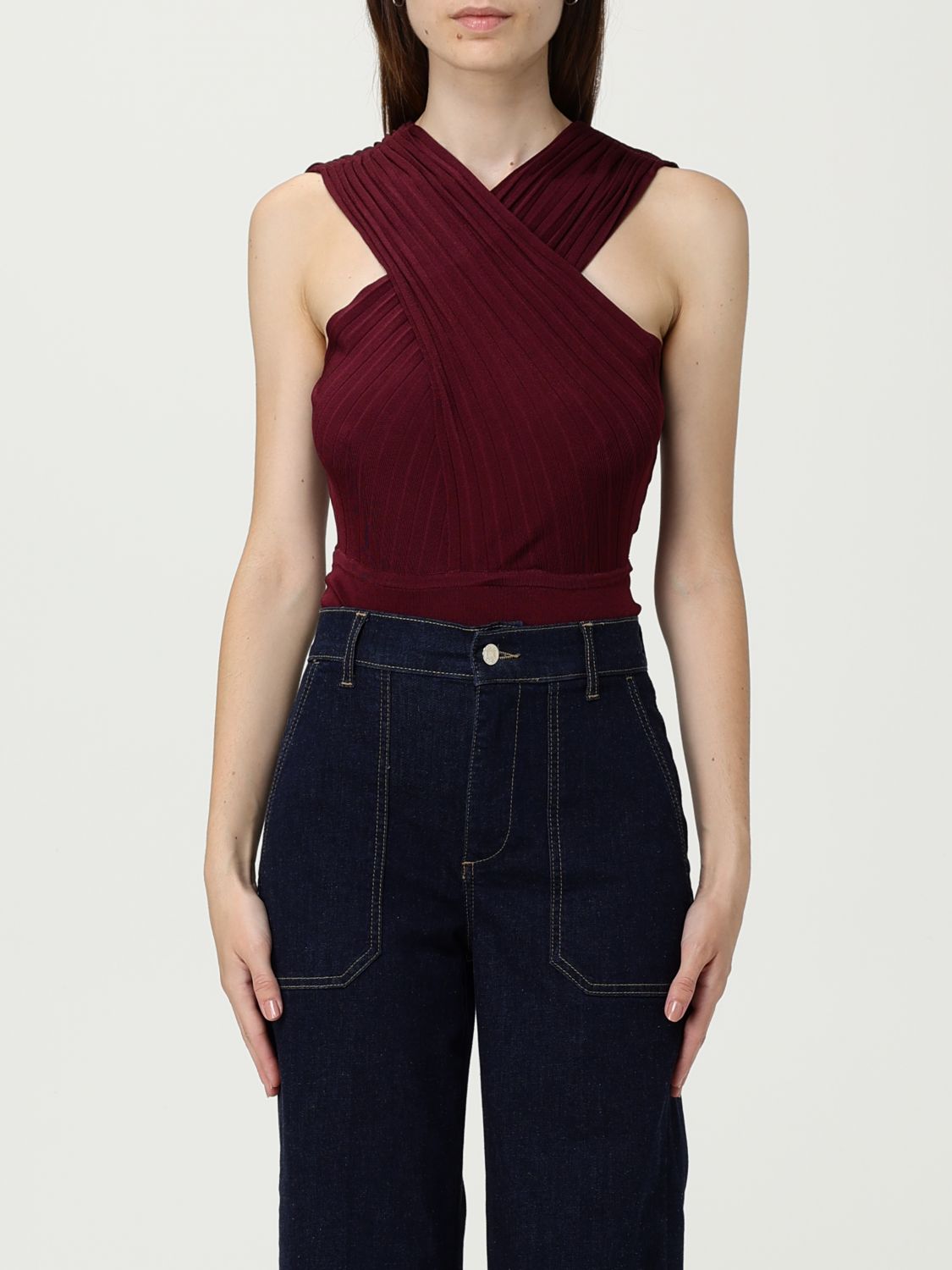 Bodysuit Woman color Burgundy