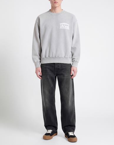 Man Sweatshirt Light grey Size L Cotton