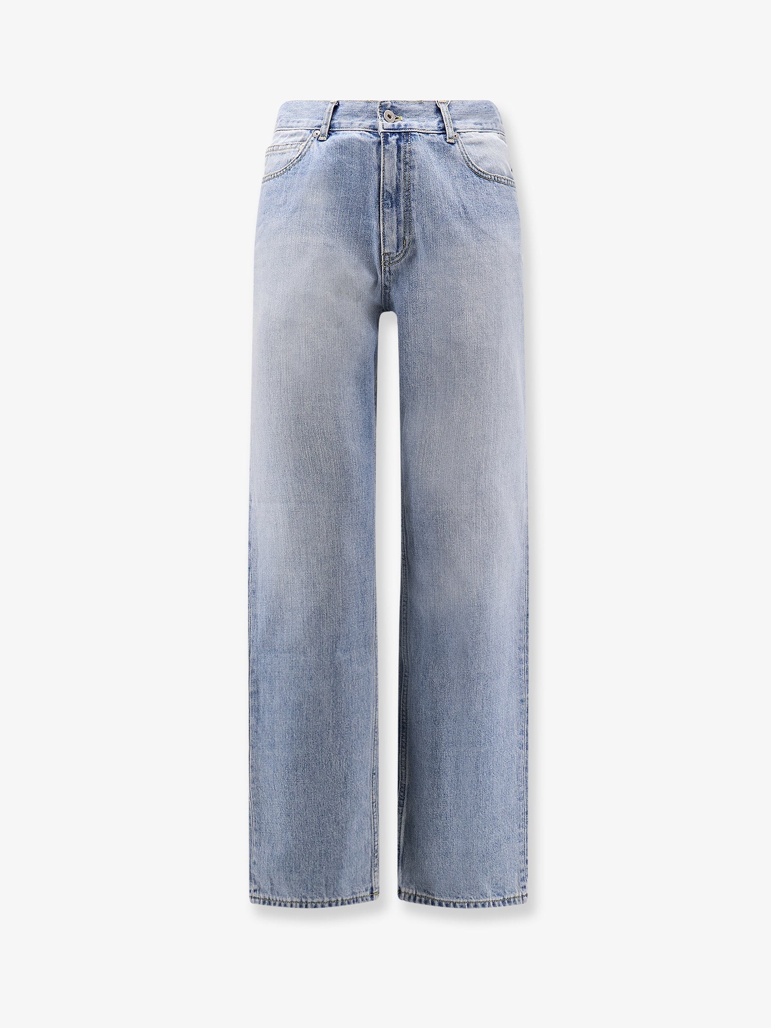 Straight Fit Cotton Jeans — Blue