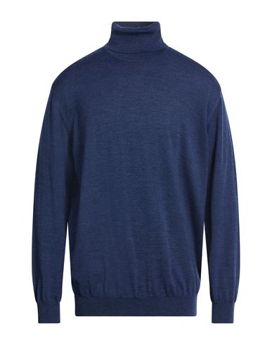 Man Turtleneck Blue Size 46 Virgin Wool