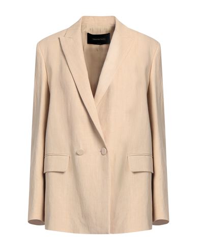 Fabiana Filippi Woman Blazer Sand Size 6 Linen, Viscose, Polyester