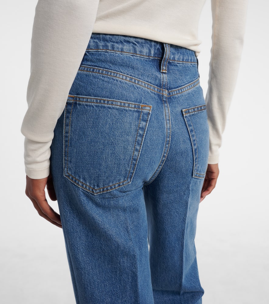 Loose mid-rise wide-leg jeans