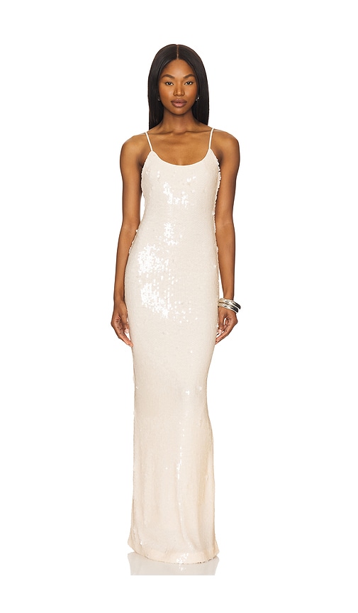 Lovers and Friends Rachel Gown in Neutral.  XS. Also in L, M, S
