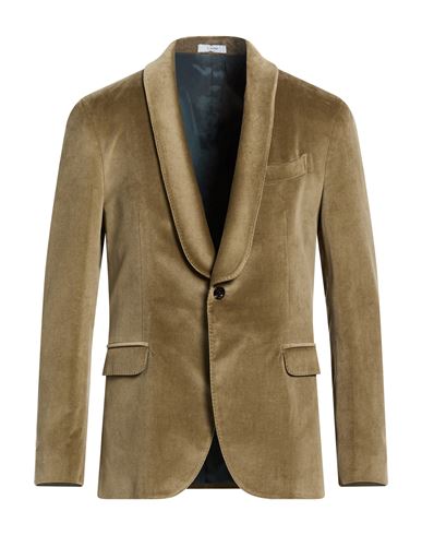 Man Blazer Sage green Size 36 Cotton, Elastane
