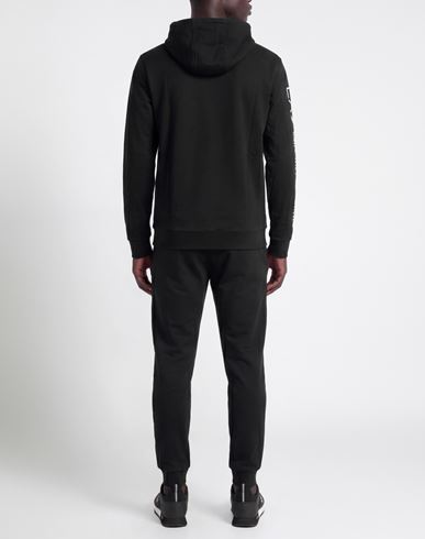 Man Sweatshirt Black Size L Cotton, Elastane