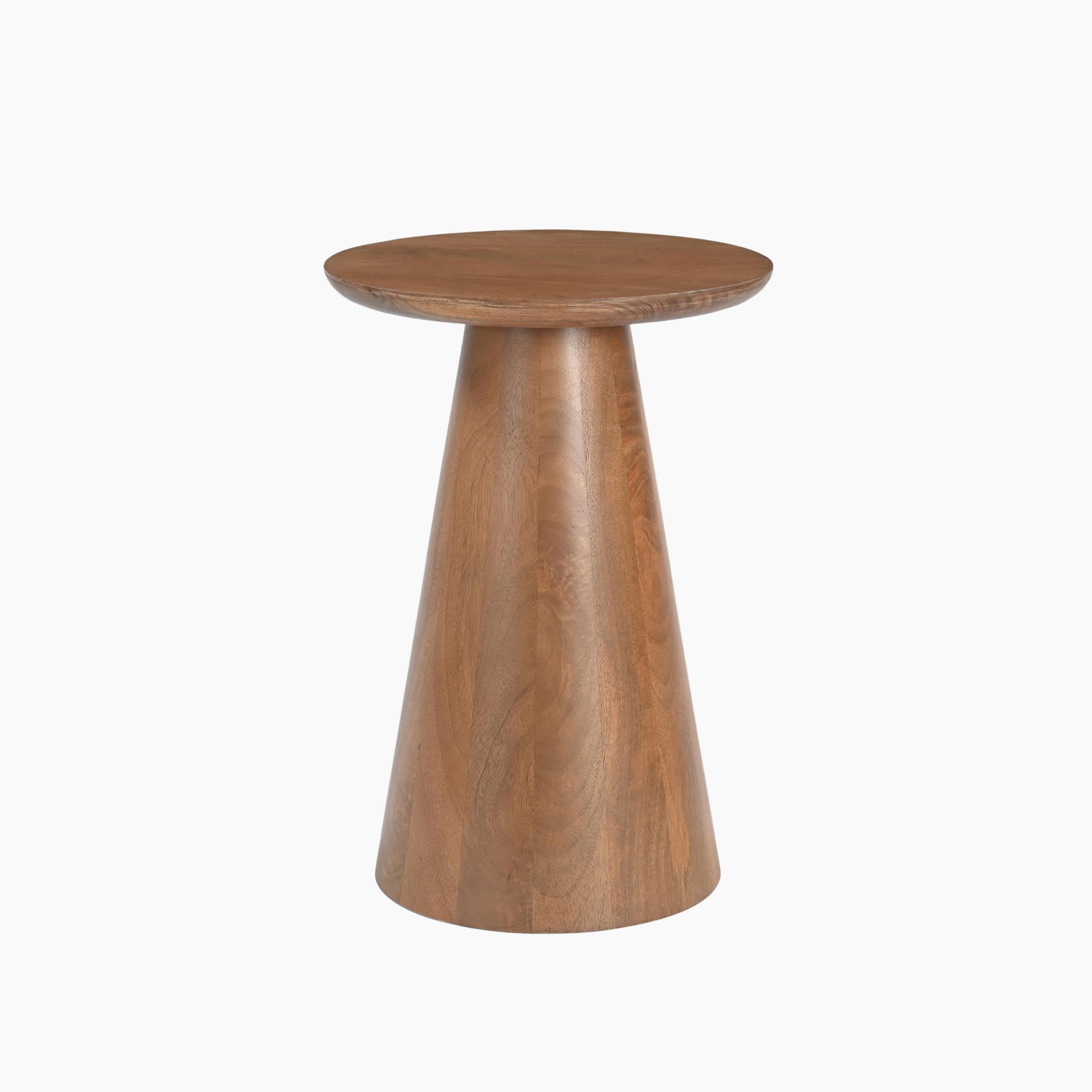 Furnitureboxuk Etna Round Walnut Wood Side Table