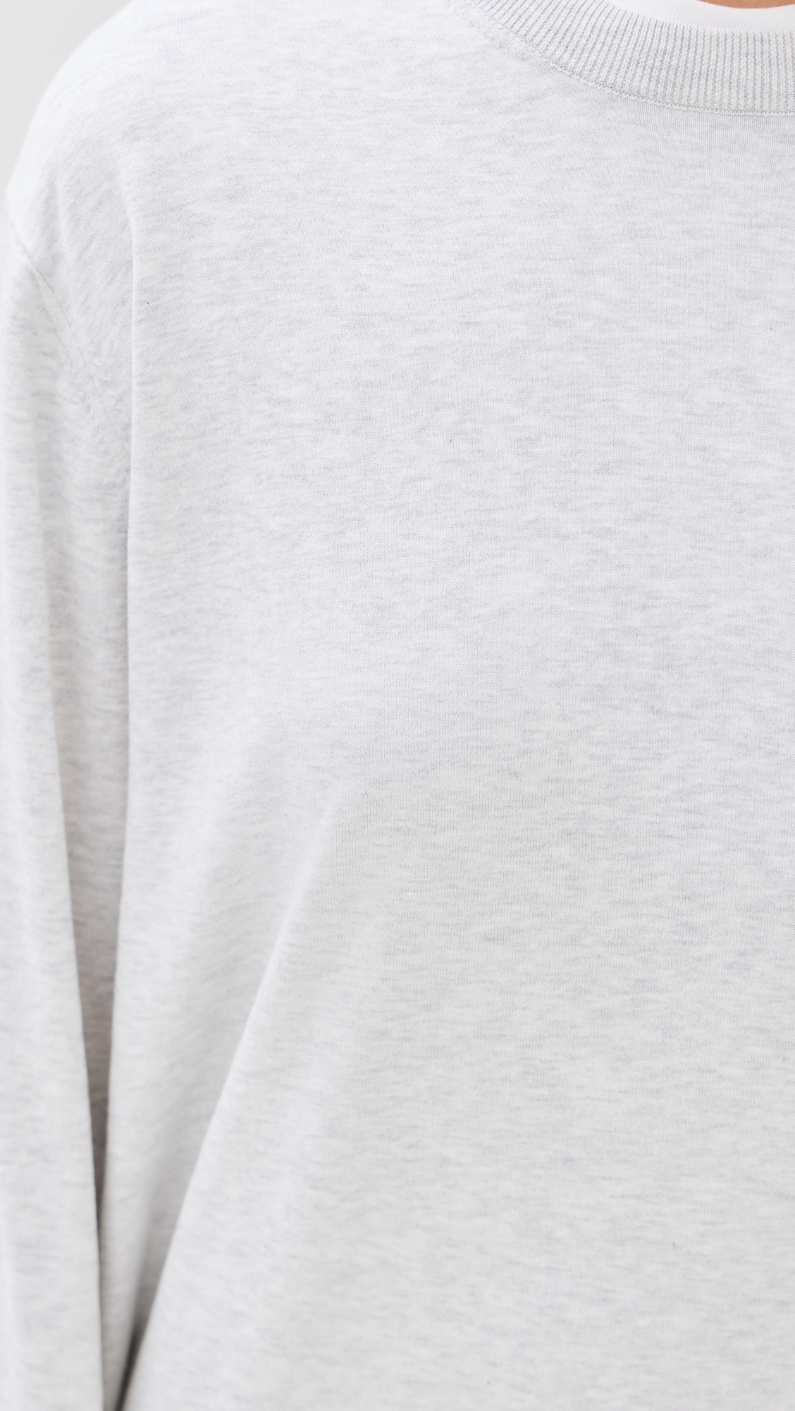 Super Fine Gauge Perfect Pullover Light Heather Grey