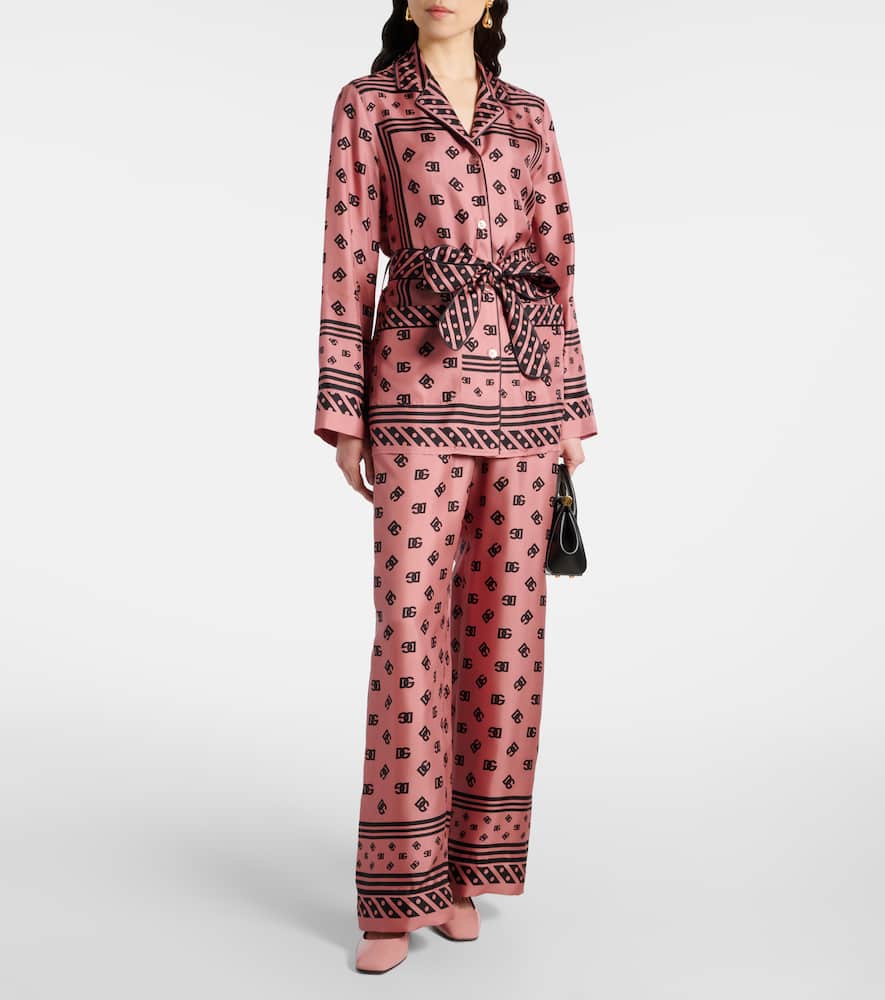 DG silk satin palazzo pants
