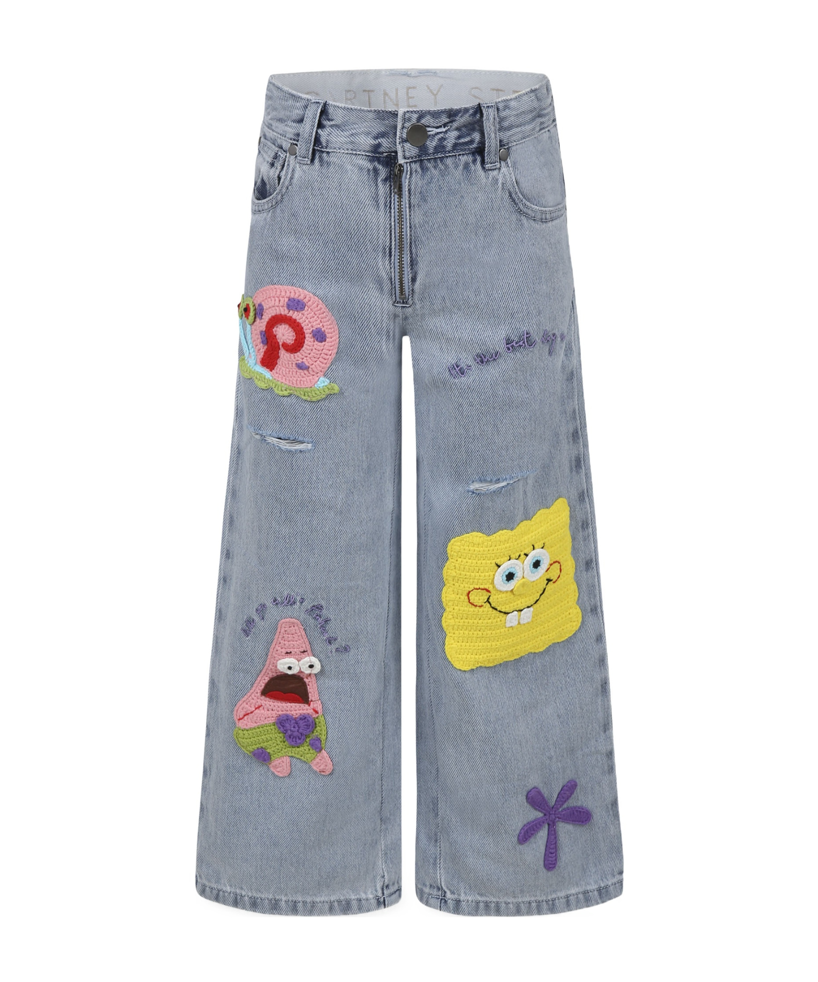 Stella McCartney Kids x SpongeBob SquarePants embroidered straight jeans