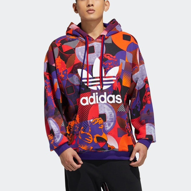 Men's originals Series Cny Casual Sports Hooded Pullover Purple