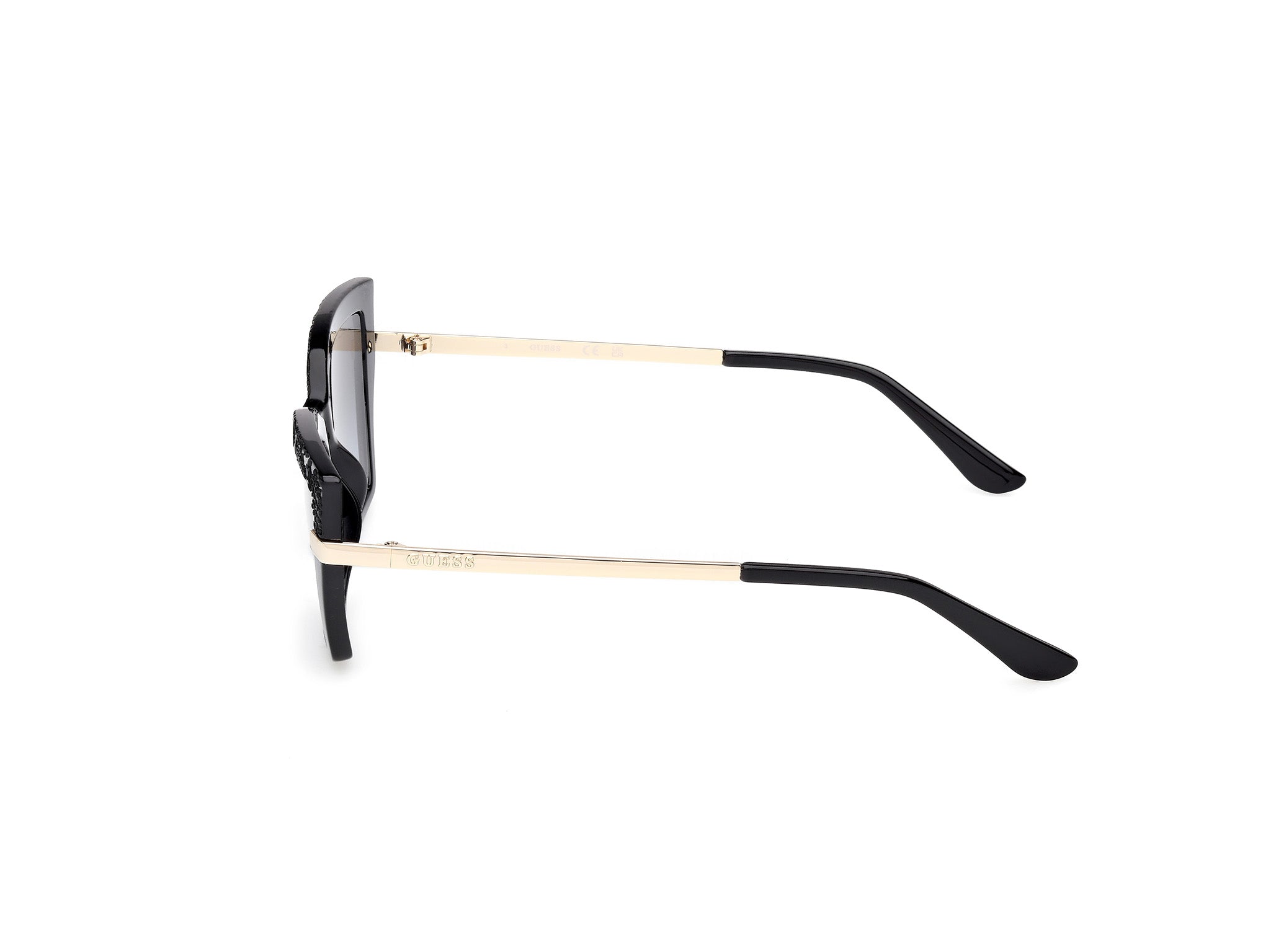 Guess Mujer Guess GU00216 01B Gafas de sol Inyectado Negro Fumar Cuadrada Norma