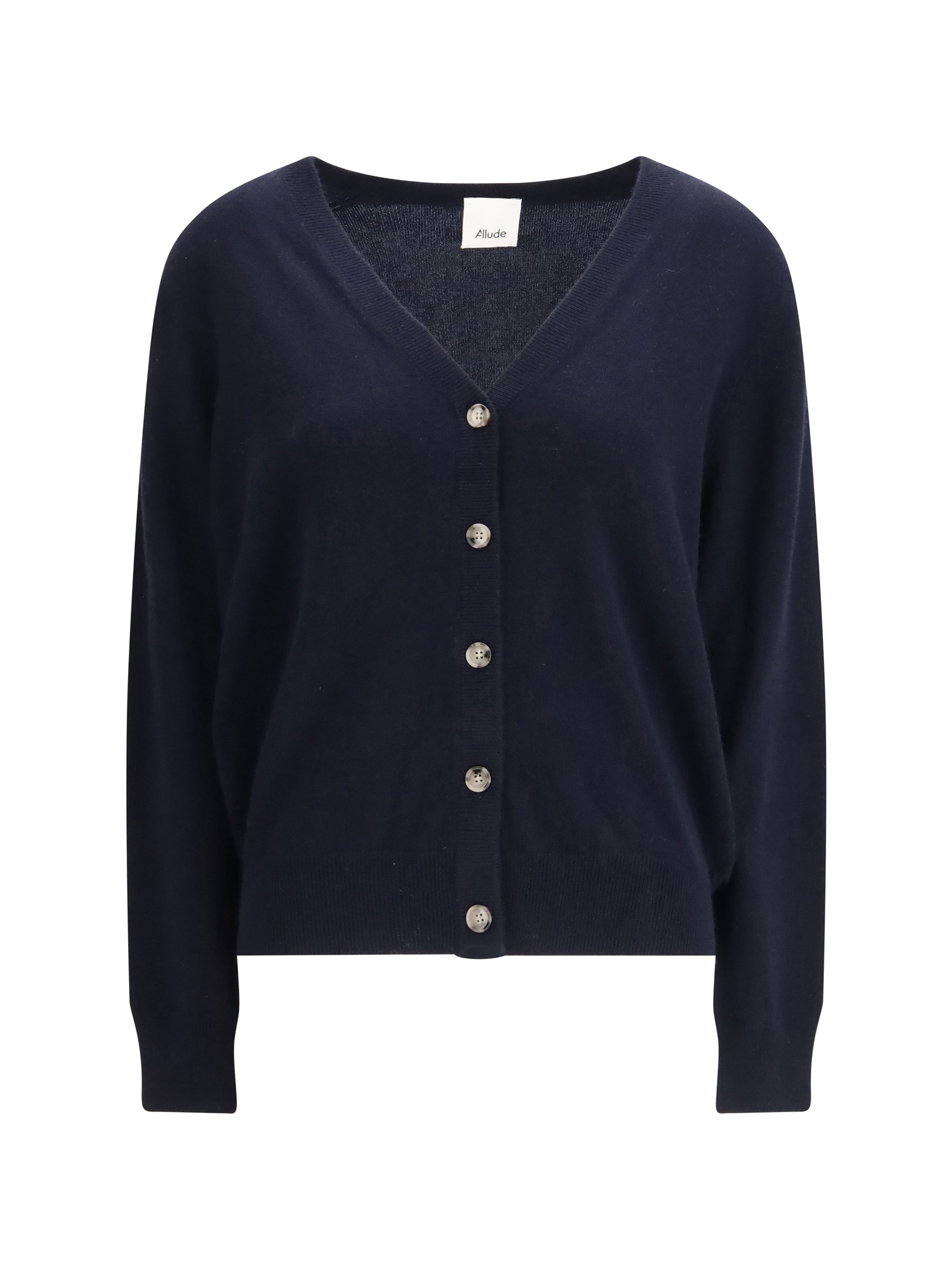 Pure Cashmere Cardigan — Navy