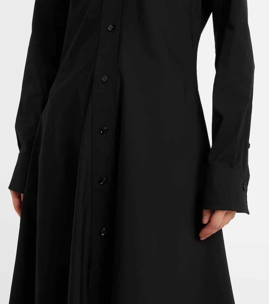 Cotton-blend jersey midi dress