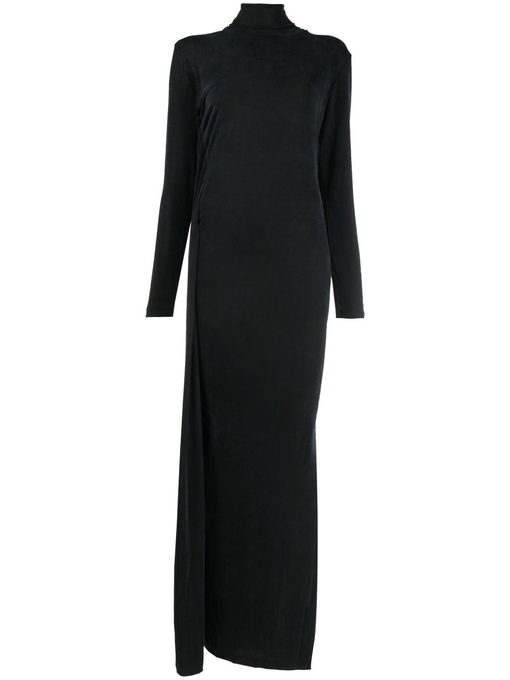 Roll-neck maxi dress - Black