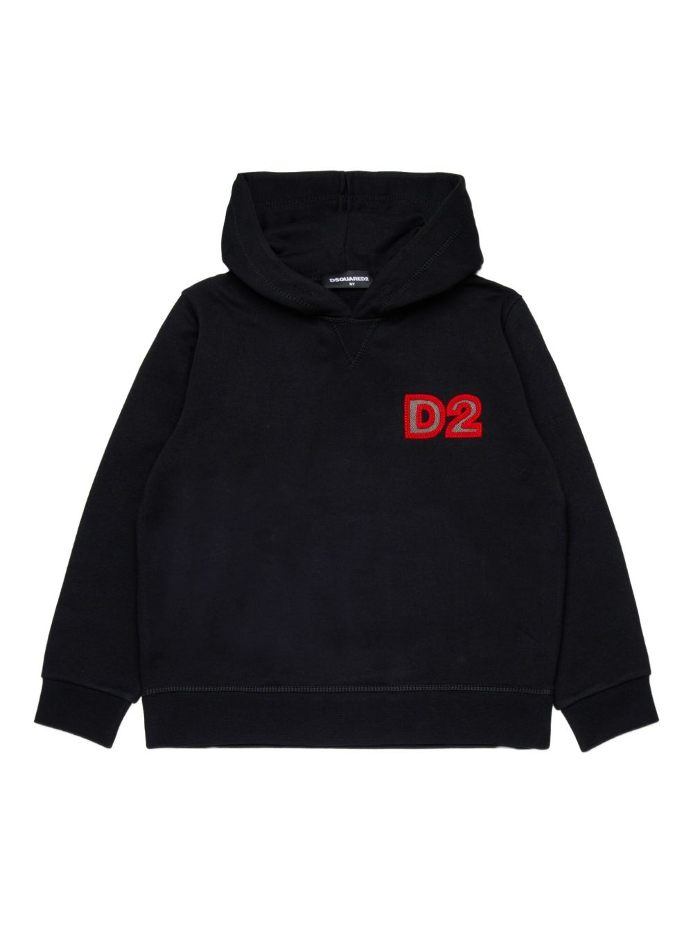 Logo-patch hoodie - Black