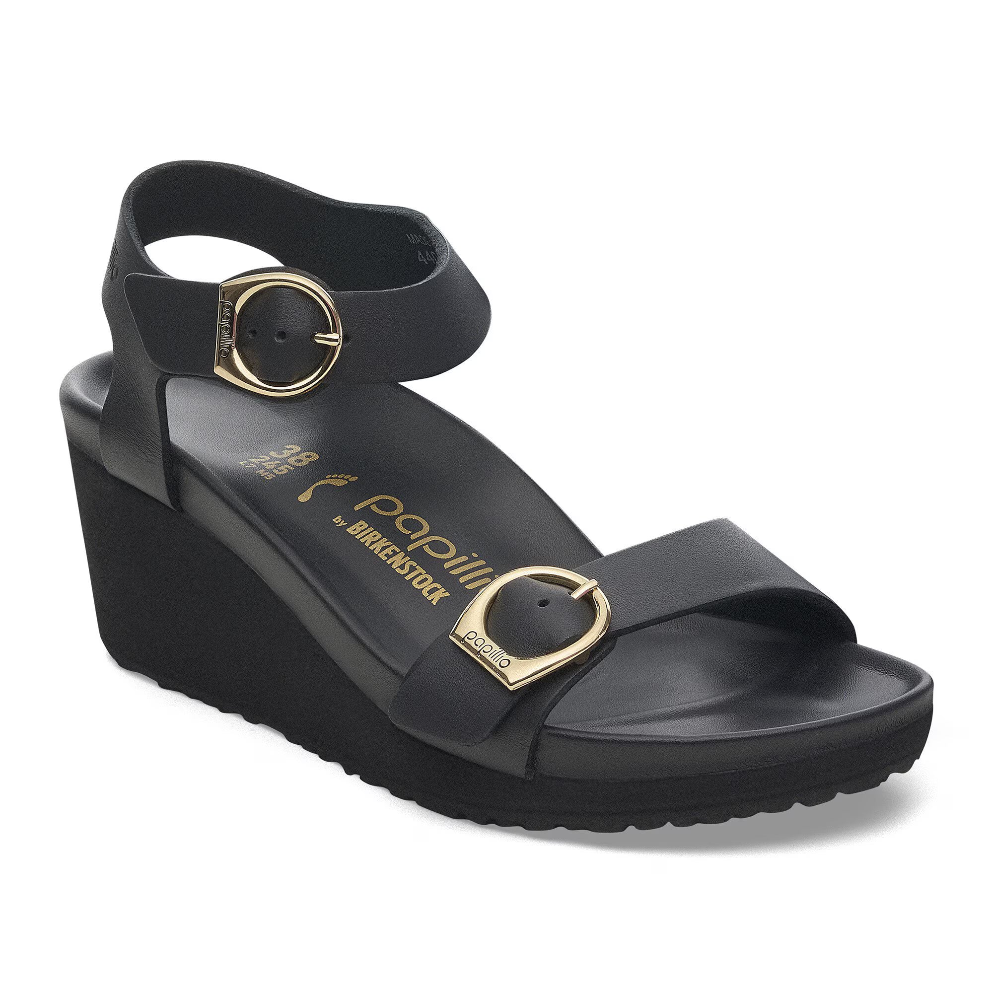 Soley Ring-Buckle Natural Leather Black