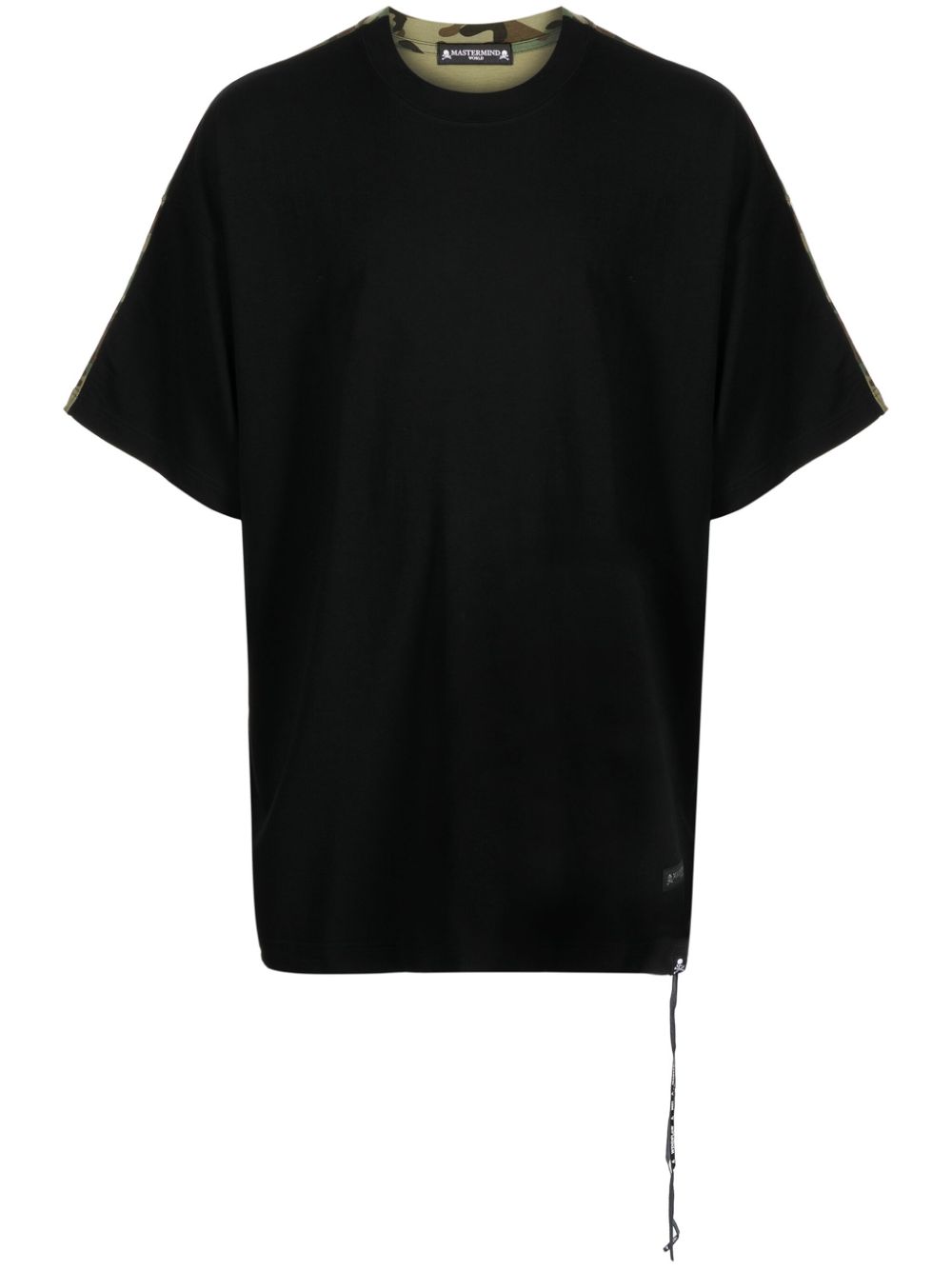 Panelled wool T-shirt - Black